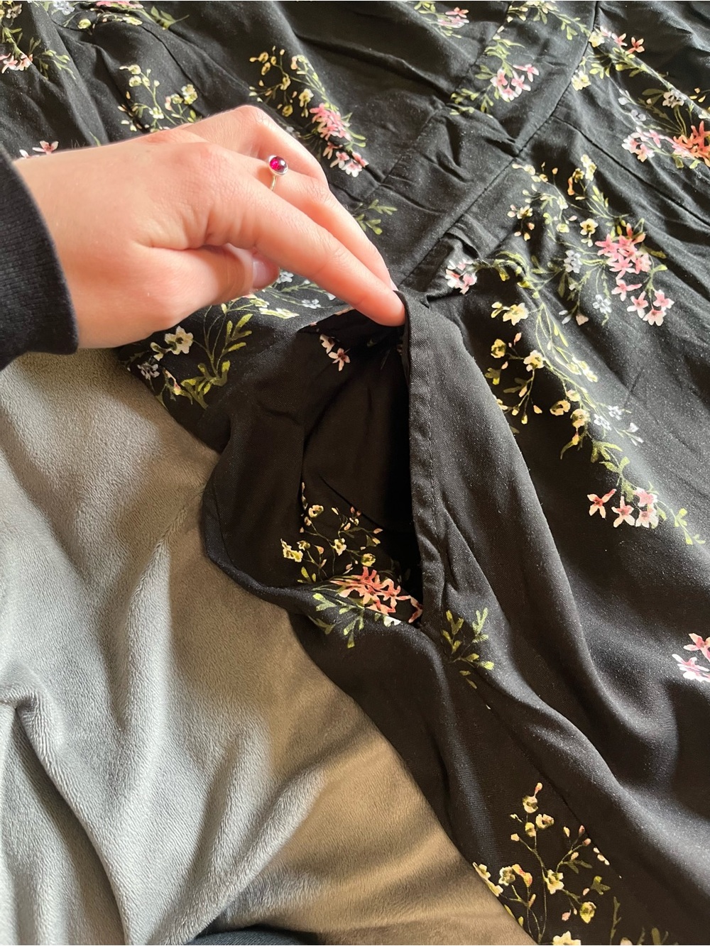 Torrid Floral Wide-Leg Jumpsuit in Black size 1 - Picture 5 of 7